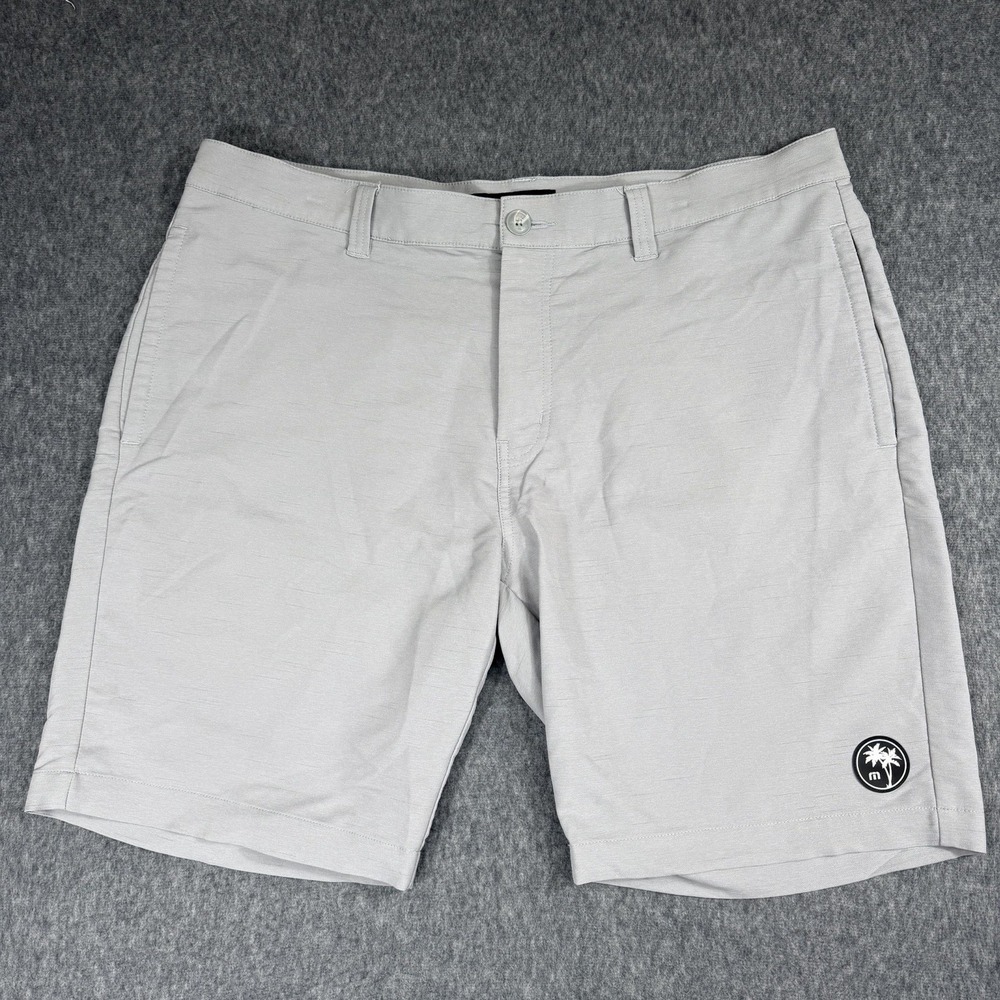 Travis Mathew Golf Shorts Mens 38 gray Golf Chino Stretch Performance‎